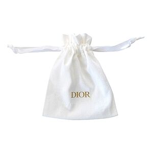 DIOR SMALL DRAWSTRING CANVAS COSMETIC OR JEWELRY POUCH NEW